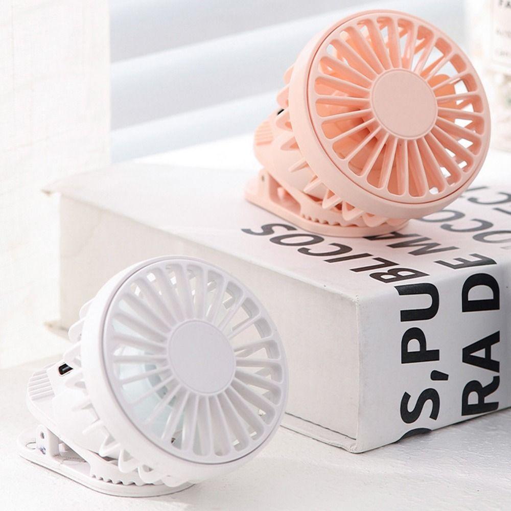 3 Gears Portable Solar Fan Adjustable Small Air Cooler Convenient Clip On Mini Fan Travel