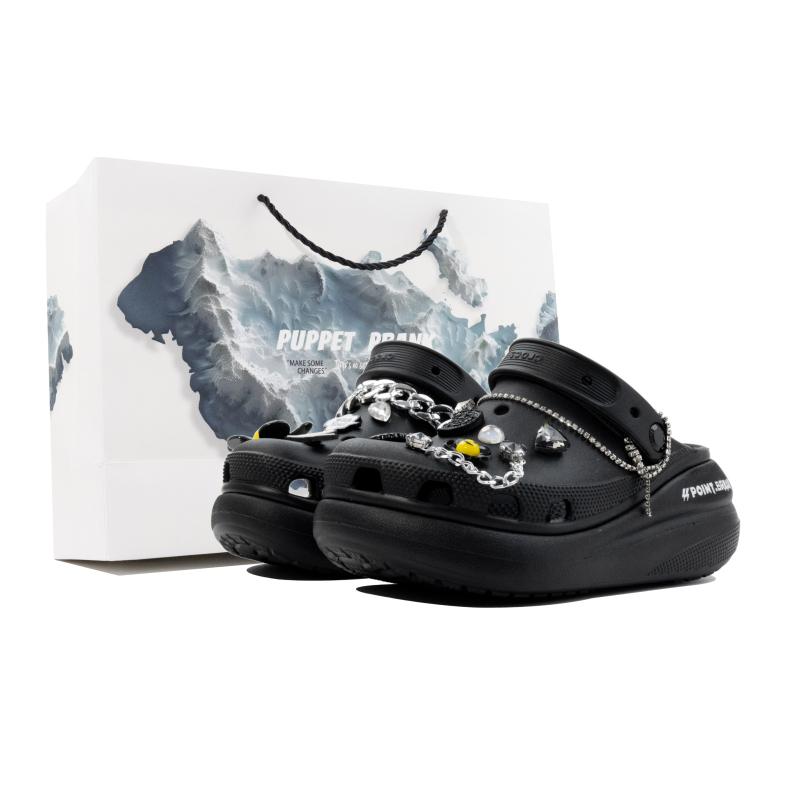 

Crocs EVA Кукольный Розыгрыш Пуф Повседневные Удобные Универсальные Подарочная Сумка Обувь с Отверстиями Унисекс Черный 38-39 чёрный