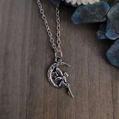 Charms Angel Fairy Silver Color Angel Necklace for Jewelry Making Antique Silver Color Charms Accessories