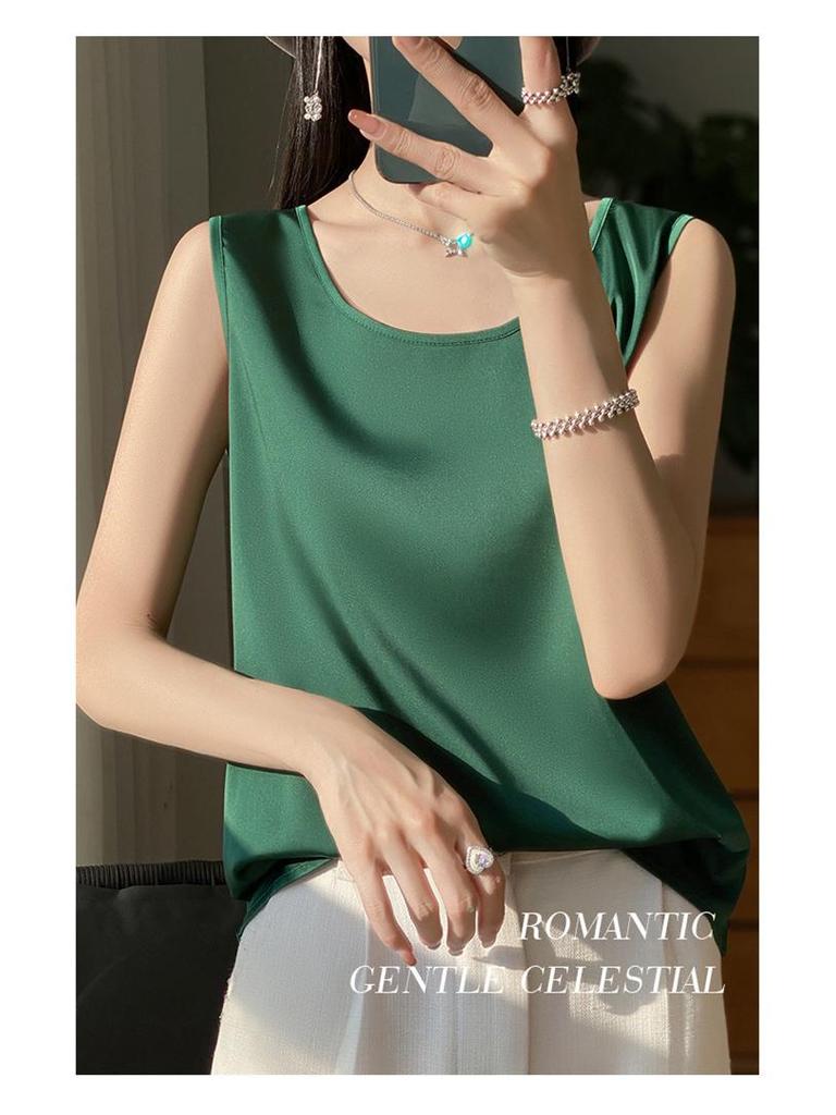 Summer 2025 Women's Round Neck Sleeveless Pullover Vest