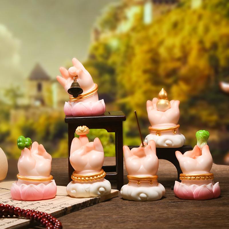 New Fat And Chubby Hand Resin Ornament, Feng Shui Ornament Symbolizing Good Luck, Home Desktop Decoration, Housewarming Gift