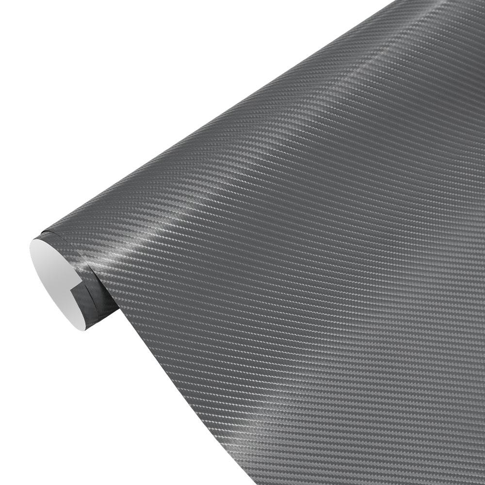

50CM 4D Carbon Fiber Grey Color Car Wrap Film Sticker Vehicle Vinyl Film Bubble Free Decal Auto Motorcycle Modified Accessories 1.52x0.5m