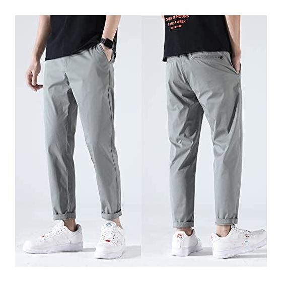 [Afylln] Super Elastic Chino Pants, Stretch Golf Pants, Men's Trousers, Large Size, Sportswear, Open Front, Elastic Waist
