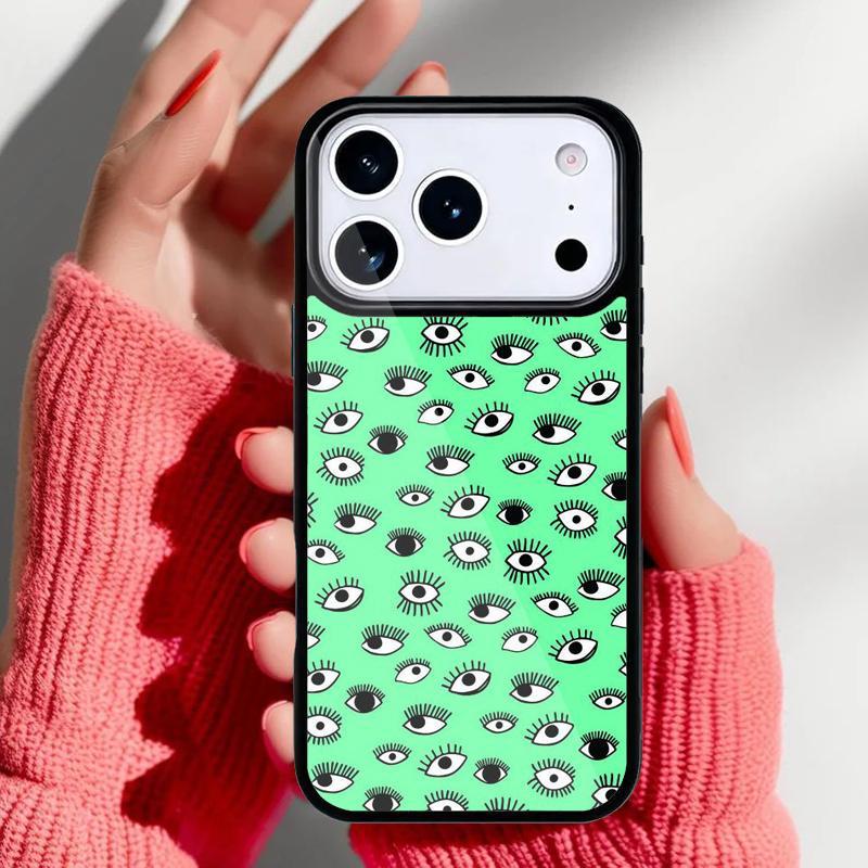 Eyes Pattern Phone Case for iPhone 17 16 15 14 13 Pro Max Back Cover for 12 11 Pro Coque