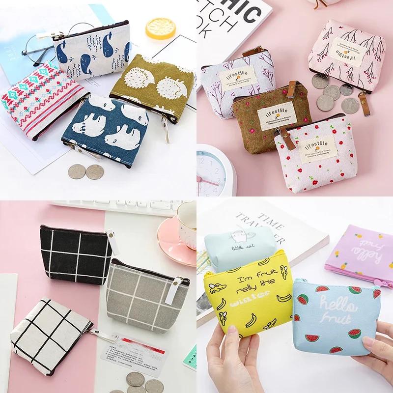 New Fashion Womens Lady Kid Coin Wallet Lady Small Mini Coin Pouch Zipper Money Key Earphone Line Mini Coin Purse Card Holder
