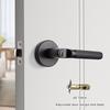 304 Stainless Steel Door Lock Household Indoor Black Door Handle Silent Single Tongue Replace Spherical Lock Knurled Handle Lock