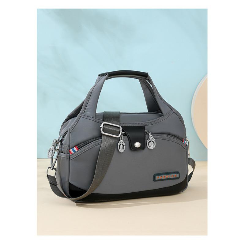 Fashion Handheld Bag Lightweight Oxford Fabric Korean Women Shoulder Bag Casual Large Capacity Water-Resistant Travel Crossbody Bag