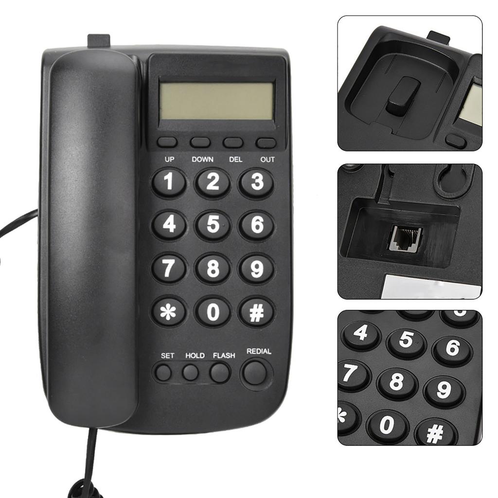 Hotel Business Telephone Extension No Caller ID Home Phone For Hotel Family(Black)