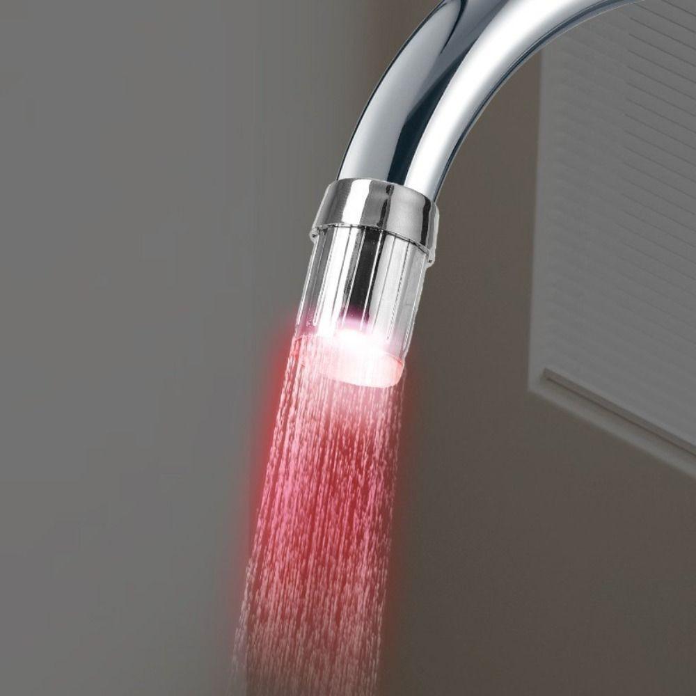 New 3 Colors Change Automatically Temperature Sensitive Faucet Adjustable LED Faucet Creative Luminous Faucet for Kitchen