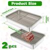 2Pcs Stainless Steel Food Containers Airtight Deli Meat & Cheese Keepers with Smudge-Resistant Lid | Fridge/Freezer Safe Storage