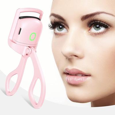 Rosa Elektrische Wimpernzange Lademodell Schnelles Aufheizen Tragbarer Wimpernclip zum Formen und dauerhaften Locken