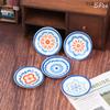 5Pcs 1:12 Simulation White Blue Porcelain Plates Kitchen Decoration Dollhouse Accessories Pretend Play Toy
