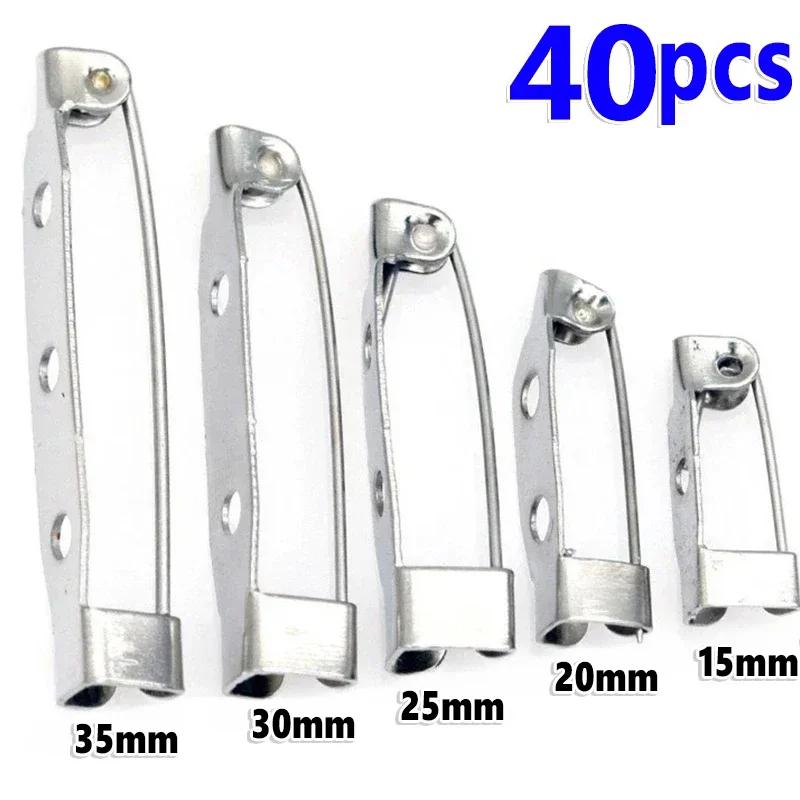 

40/80pcs Metal Brooch Base DIY Making Jewelry Back Pins Safety Holder Findings Stainless Steel Components Settings Needles Length 20mm