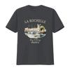 La Rochelle T-Shirt Weich Frankreich Urlaubsbekleidung Souvenir Vintage Gewaschen Vielseitiges Oberteil Für Den Alltag Dehnbar Atmungsaktiv