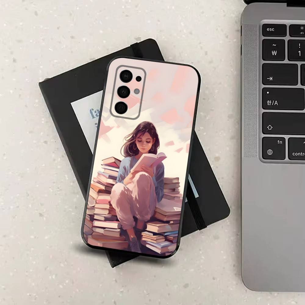 illustratio Books Art Phone Case For Samsung Galaxy A91,A80,A73,A72 ,A71,A53A52,A32 ,A31A22,A21s,A20,Black Cover