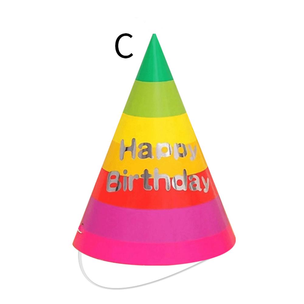 10Pcs Rainbow Birthday Party Hats Colorful Cone Paper Hats for Kids Boys Girls Adults Party Decoration