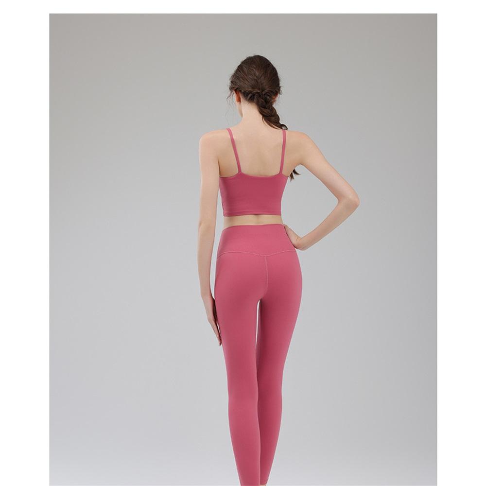 Naked Sports U-shaped Vest With Thin Shoulder Straps, Beautiful Back, Easy To Wear, Quick Drying, Breathable Fitness Camisole, Yoga Suit, Bra Set