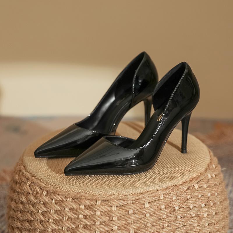 High heels women's stiletto high-end fashion shoes leather women's shoes single shoes 2025 spring women's Huizhou women's shoes spring women