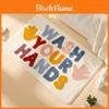 Dopamine Alphabet Plush Bathroom Mat With Water Absorbent Non Slip For Home Use