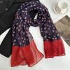 Thin scarf retro trend new Bali yarn scarf long silk scarf women's high sense personalized leopard print shawl