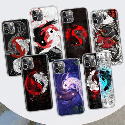 Husă Telefon Artă Yin Yang Pești Koi Japonia Pentru Apple iPhone 11 12 13 14 Pro 7 XR X XS Max 6 6S 8 Plus + Mini 5 SE Imprimeu Husă Moale
