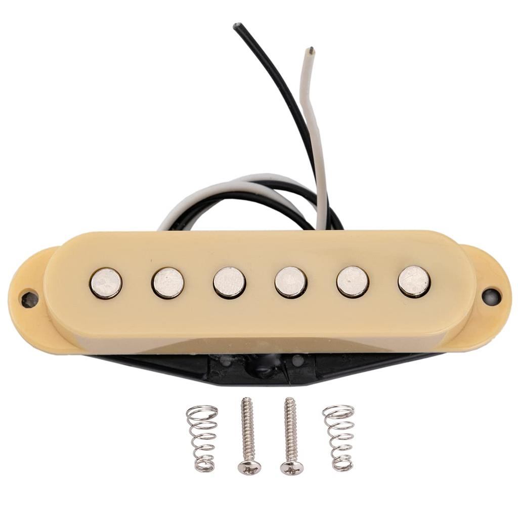 Musiclily Basic 50mm Ceramic Single Pickup Neck for Stratocaster Electric Guitar, Cream