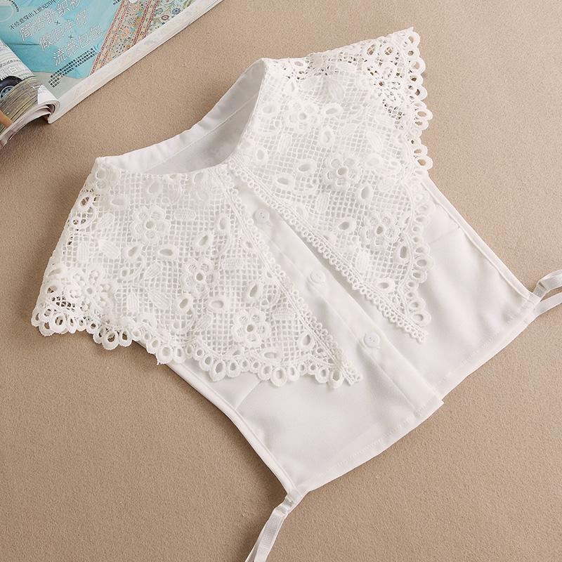 Perfekte Übereinstimmung Weißer Falscher Kragen Spitze Falscher Kragen Hemd Abnehmbare Kragen Für Frauen Falsche Bluse Halsbekleidung Bekleidungszubehör Nep Kragen