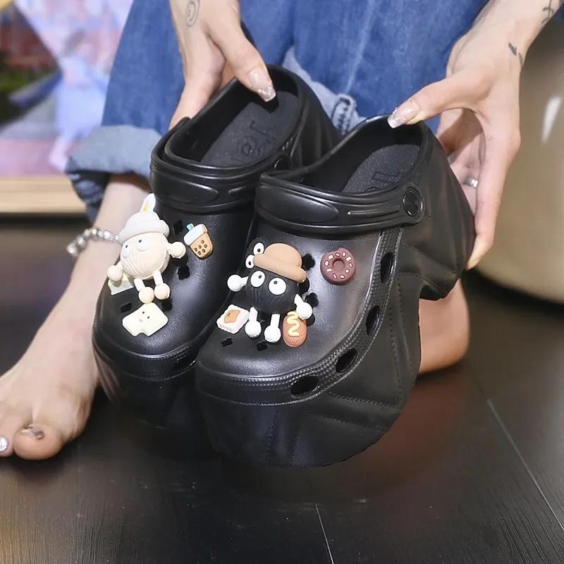 Women's Slippers 9CM High Platform Garden Fashion Clogs Shoes Women's Slippers Thick Bottom EVA Sandals Summer Girls Slippers