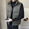 Trendy Brand 2025 Men's Stand-Up Collar Down Vest - Casual Japanese Style, Warm Outerwear for Men