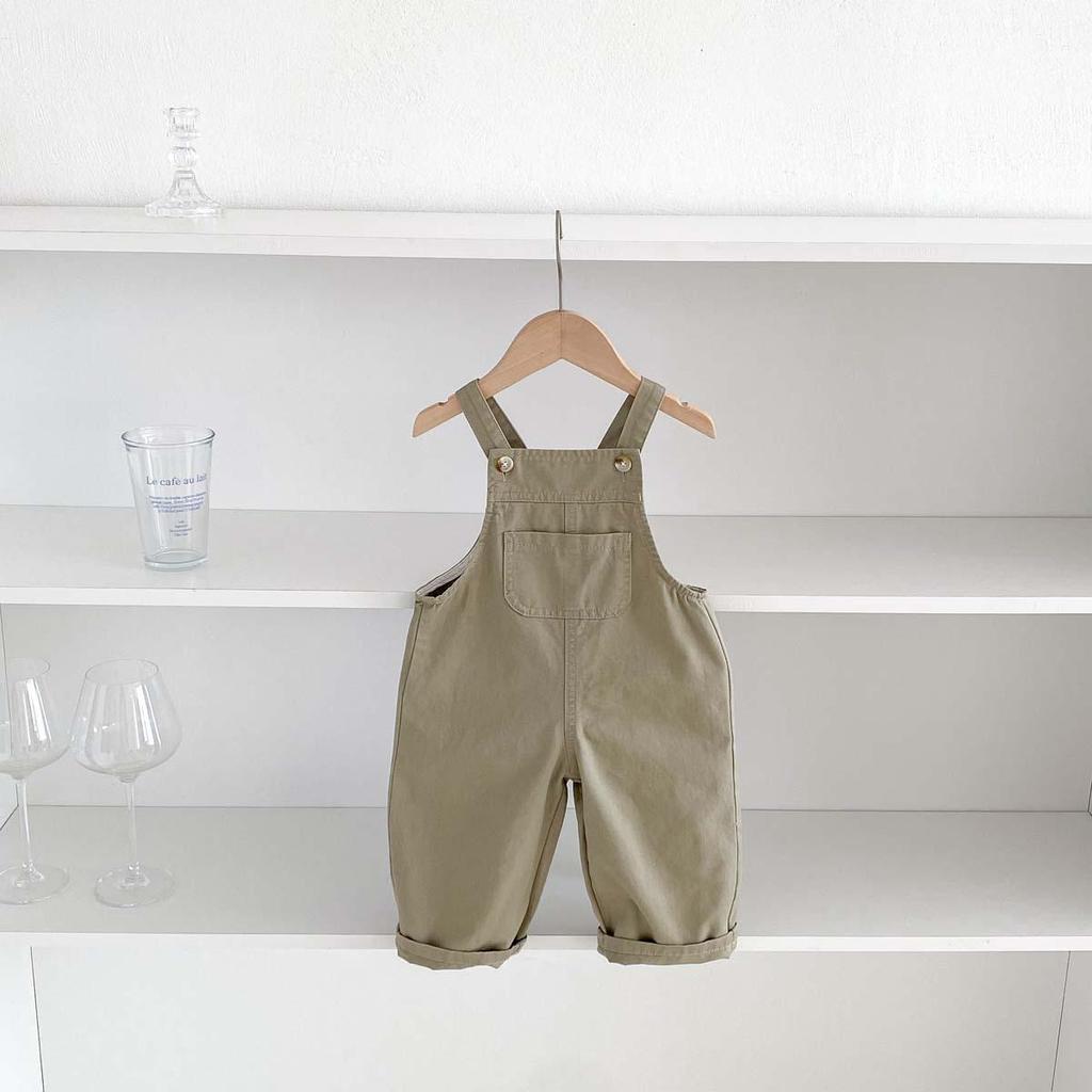 „2024 Salopete din denim pentru copii coreeni: Salopete la modă de toamnă pentru băieți și fete"