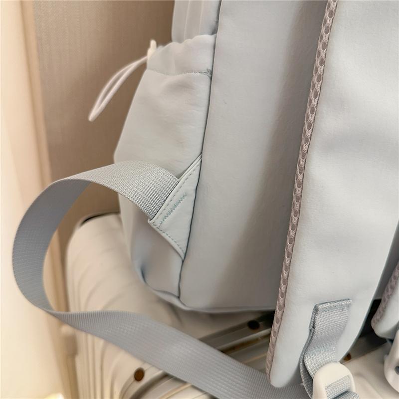 Solid Color Student Schoolbag Women's Backpack