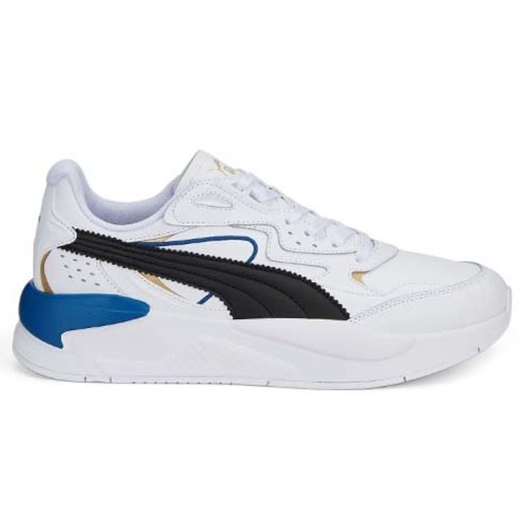 Puma X-Ray Speed FC Białe Jezioro Niebieskie Unisex Sneakers Czarne Złoto Drużynowe 386459-01