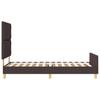 Bed Frame with Headboard Dark Brown 90 x 190 cm Fabric