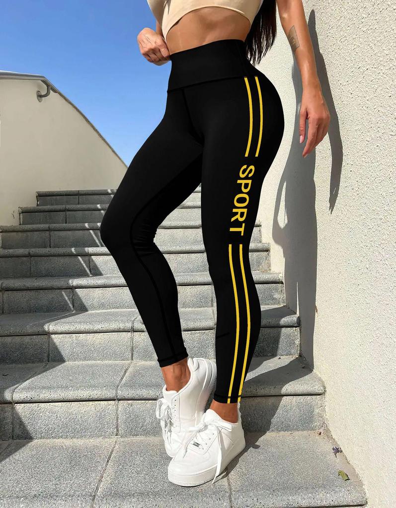 Women’s High-Waist Solid Color Yoga and Fitness Pants