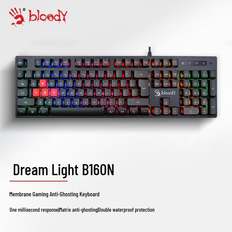 

Bloody B160N Wired Rainbow Backlit Gaming Keyboard