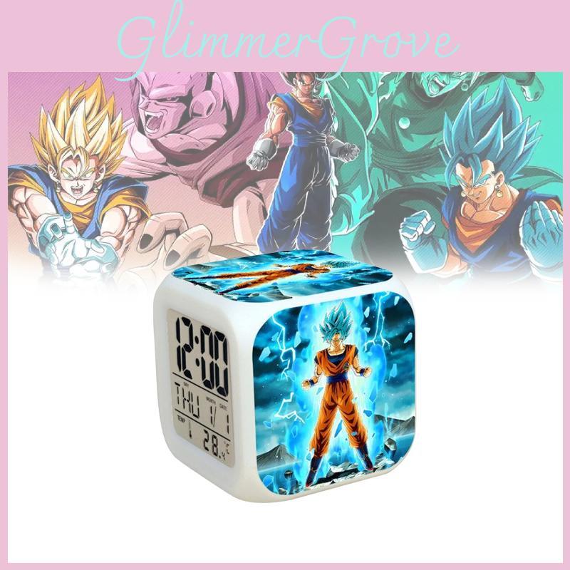 Z Dragon Ball Cartoon LED Wecker Temperatur Nachtlicht Schlafzimmerdeko