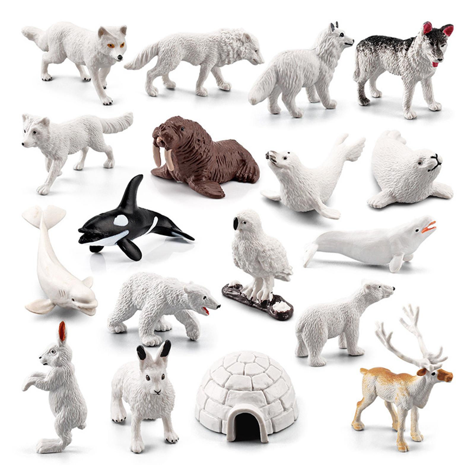 

Set Of 18 Mini Polar Animals Statue PVC Antarctic Desktop Figure Doll Micro Landscape Decoration For Fairy Garden Bonsai China Mainland