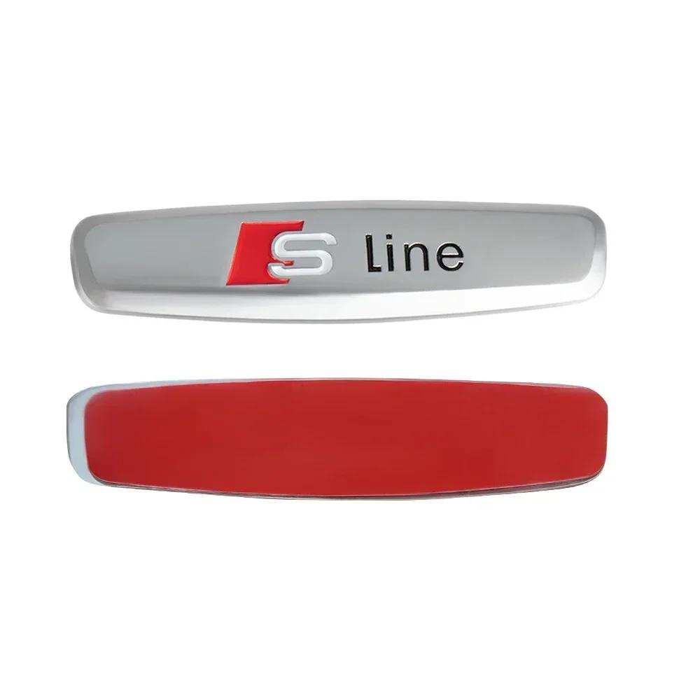 1 pièce Emblèmes Autocollants Badges Logos Métal Sline Intérieur Dossier de Siège Pour Sline A3 A4 B8 8P B9 8V A1 A6 C6 Q3 Q5 C7 Accessoire de Siège