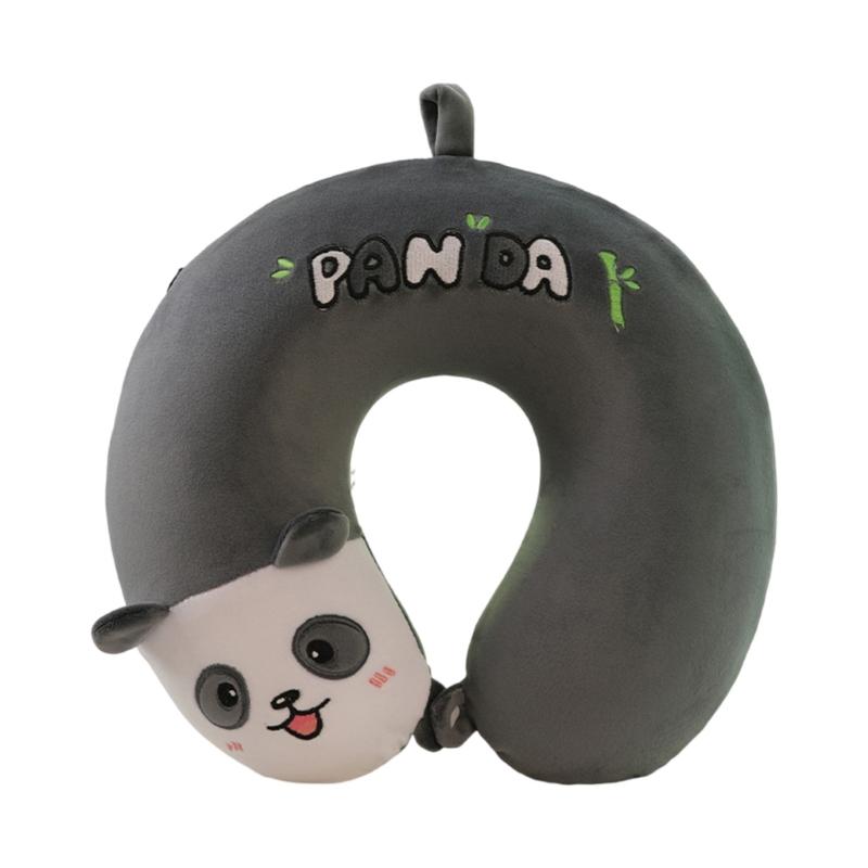Soft Velvet U Shape Neck Pillow With Optional Animal Designs Memory Foam Cushion For Children Traveling