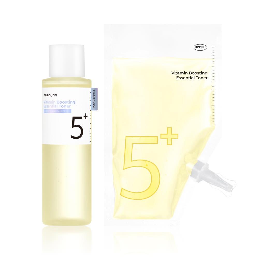 Numbuzin No. 5 Vitamin Niacinamide Concentrated Toner Brightening Essential Glow 200ml (+200ml Refill)