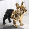 Pozłacana Ceramiczna Statuetka Buldoga Rękodzieło Dekoracja Biurka Ozdoby Abstrakcyjna Rzeźba Zwierzęcia Estetyka Pomieszczenia Meble