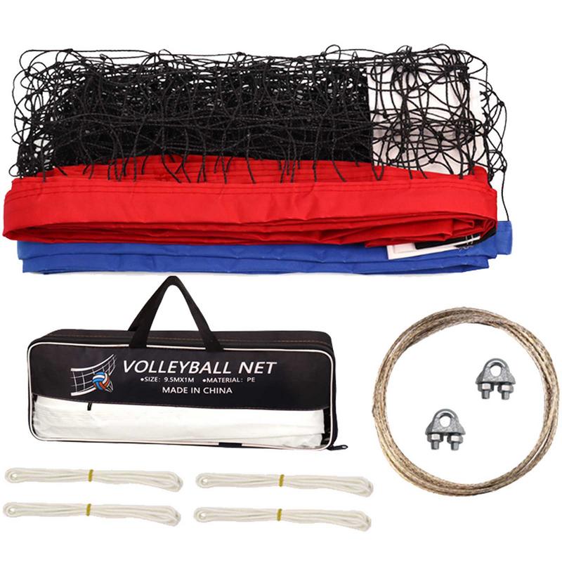 9.5x1m Professional Outdoor Beach Volleyball Net Training International Standard Tennis Badminton Mesh Portable Volleyball Net CHINA