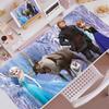 HD Printing Computer Gamers Childrens Nonslip Mouse Pad Frozen Princess Elsa Pu Leather Mousepad Large Size Keyboard Desk Pad