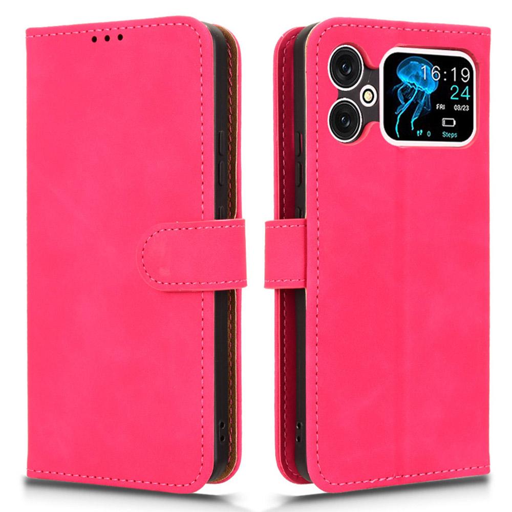 

Для Cubot A20 Кожаный чехол с ощущением кожи Противоударный Чехол-книжка для телефона-кошелька Rose