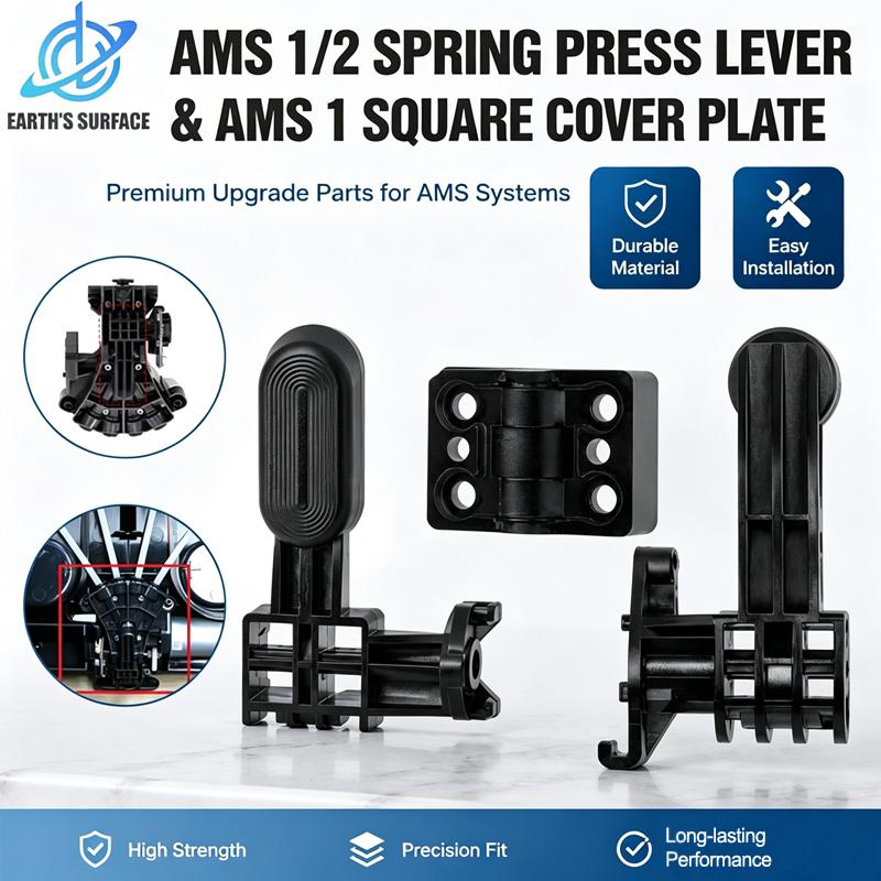 Upgraded AMS System Spring Press Lever & Cover Plate Set, Durable High Strength Replacement Parts for 3D Printer