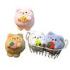 10cm New Style Fruit-Holding Cat Plush Toy Keychains Hamster Designs Doll Pendants Gifts