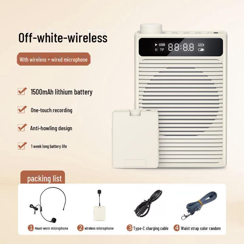 Alto-falante Sem Fio Portátil Little Bee com Microfone de Lapela para Professores e Eventos de Dança