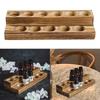 Distressed Wood Cosmetic Display Stand with 11 Slot for Essential Oils Nail Polishes and Lipsticks Storage Organization