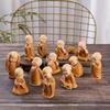 Niedliche kleine Mönchsstatuen Figuren Religion Buddha Harzkunsthandwerk Schreibtischminiaturen Ornamente Zubehör Autoinnendekoration