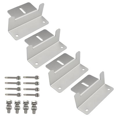 4 STKS Z Beugels Zonnepaneel Aluminiumlegering Fotovoltaïsch Paneel Montagebeugel Schroefset voor RV Aanhanger Boot